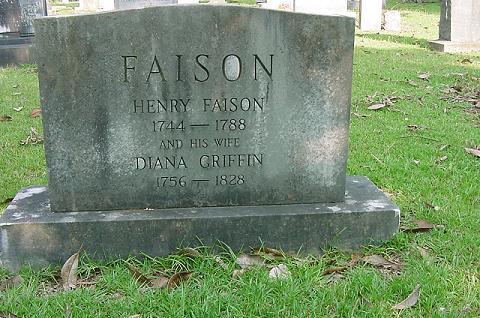 Henry Faison and Diana Griffin headstone